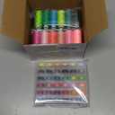 Eoehro 72pcs Sewing Thread Kit, 36 Colors, 400 Yards per Spool Polyester Thread, Prewound Bobbins, Sewing Machine Threads