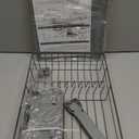 Dish Drying Rack for Kitchen Counter, Stainless Steel Drainer Anti Rust, Smart Drainage System Drainboard with Detachable Cutlery Holder, Handwash Dish Helper for Home, Apartment Space Saving (11"W x 15"L, Black)