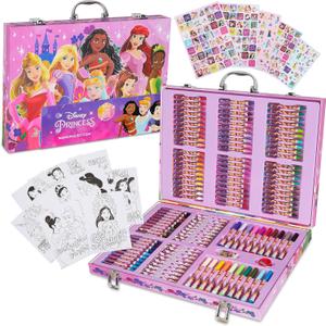 Disney Stitch Colored Pencils Art Supplies Kids Drawing Kit School Supplies Crayons Markers Coloring Sheets Art Kit Gifts for Kids Girls (Multi Princess Set)