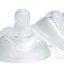 Herobility Double Anti-Colic Silicone Nipples, Baby Bottle Teats, Breast Like Shaped Nipples - Fits Herobility's & Eco Baby Bottles | Pack of 4 (M Size)