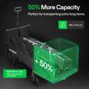 VIVOSUN Collapsible Wagon with Tailgate, 320lb Load-Bearing Outdoor Utility with All-Terrain Wheels, Adjustable Handle, Cup Holders for Camping, Shopping, Garden, Sports, Picnic, Black