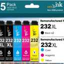 232xl ink cartridge Remanufactured Replacement for Epson 232 XL Ink Cartridges Combo Pack Use with Expression Home XP-4200 XP-4205 Workforce WF-2930 WF-2950 Printer (2 Black Cyan Magenta Yellow)