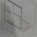 Shower Door Deluxe Bathroom, Model: TSD6062-BN