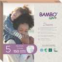 Bambo Nature Premium Eco-Friendly Baby Diapers, Size 5 (27-40 Lbs), 150 Count (6 Packs of 25)