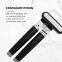 KitchenAid Classic Multifunction Can Opener and Bottle Opener Easy to Use, Razor Sharp Stainless Steel Cutting Wheel, Soft Ergonomic Handles, Black