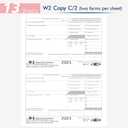 W2 Forms 2025 with Envelopes,4 Part W-2 Tax Forms 2025, 4-Part W-2 Forms with 25 Self-Seal Envelopes, Laser Forms Designed for Accounting(W2 4 Part 25 with Envelopes)