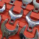 EFFICERE 14-Piece Premium 1/2" Drive Jumbo Crowfoot Wrench Set, Chrome Vanadium Steel, Includes Standard SAE Sizes from 1-1/16" to 2" with Storage Tray