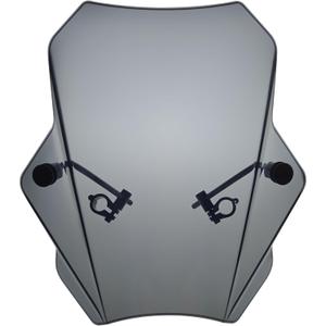 15.5" Smoke Motorcycle Windscreen Windshield Motorbike Wind Deflector Flyscreen Universal for Harley Davidson Honda Kawasaki Suzuki Triumph Yamaha Indian Victory with 7/8" or 1" Handlebars