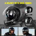 LEM Modular Motorcycle Helmets for Adults, Full Face Motorcycle Helmets for Men, Detachable Chin Guard, DOT Approved, Anti-Fog PINLOCK & DVS Dual Vision, Double D Lock, Quick Series(Black, Small)