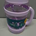 REDUCE WaterDay 80 oz Water Jug with Time/Ounce Markings - Spill-Proof Straw, Durable Tritan - Big Water Bottle for Daily Hydration - Dishwasher Safe, Clear & Easy to Clean, Lilac Bud