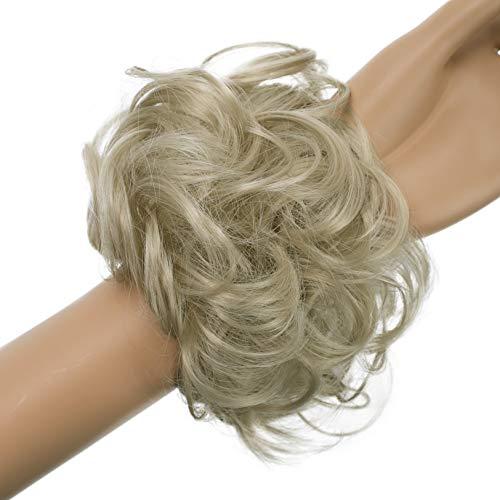 CAISHA Messy Scrunchie Bun Voluminous Wavy Hairpiece Heat-resistant Synthetic Fibres Blonde G11A
