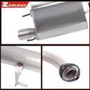 Exhaust Resonator Muffler Pipe System Replacement kit Compatible with 2007 2008 2009 2010 Camry 2.4L，2010 2011 Camry 2.5L，Muffler and Tail Pipe，Repklace OE: 48341 53685