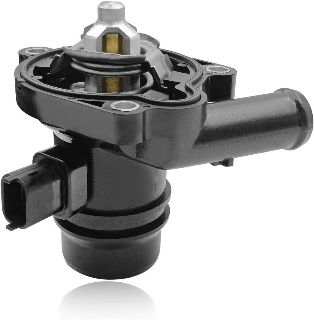 Upgraded Aluminum Coolant Thermostat Housing Assembly W/Sensors - Compatible with 2009-2020 Chevy Cruze/Trax/Aveo/Sonic Encore 1.4L - Replaces 25200455, 55565336, 55579010, 96984104, 902-808