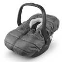 UPPAbaby CozyGanoosh for Aria and Mesa Infant Car Seat Carriers/Easily Attaches to Aria, Mesa, Mesa V2, Mesa Max/Ultra-Plush, Weather-Proof/Charcoal Mlange