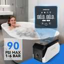 1.2HP Whole House Variable Speed Water Pressure Booster Pump 90PSI 115V Automatic Penmanent Mangnet Motor Constant Pressure 1500GPH Wireless App Control for Home House Villa Apartmen