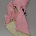 Fleece Lining Dog Hoodie with Harness Built in,Extra Warm Small Dog Jacket in Winter Puppy Coats with Drawstring Hooded,Light Pink M (Medium (Pack of 1))