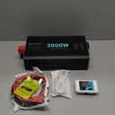 3000 Watt Pure Sine Wave Inverter 12V DC to 120V AC for RV, Truck, Solar, Home, Off-Grid, Power Inverter with 3 AC Outlet, 30W USB-C, 5V 3.1A USB, Hardwire Port, Remote Control, Surge 6000W