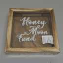 Juvale Honeymoon Fund Box Wedding Decorations for Reception - 7 x 7 Inch Wooden Rustic Wedding Card Box