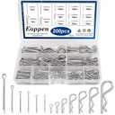 Cotter Pin Assortment Kit 304 Stainless Steel 13 Sizes Hardware Pins & Hairpin R Clips for Hitch Pin Lock Systems