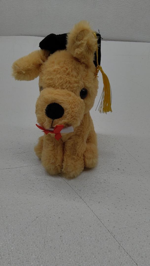Graduation Dog Puppy with cap and certificate soft plush toy (2025)