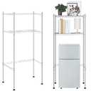 Threehoney Mini Fridge Shelf Over Fridge Storage Mini Microwave Stand for College School Dorm Office Space Dorm Room Saver Supply(2 Tier,Silver)