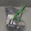 NeColorLife Small Ottoman Covers for Square Stools, Stretch Jacquard Soft Knitted Slipcovers for Storage Ottomans or Footrests, Grey, Set of 2