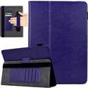 Universal 10 Inch Tablet Case, Universal 10.1 Inch Tablet Case, Elegant PU Leather Folio Stand Protective Cover for 9.5-10.5 Inch Tablet, Has Hand Strap, Card Slots, Pen Loop Holder, Purple