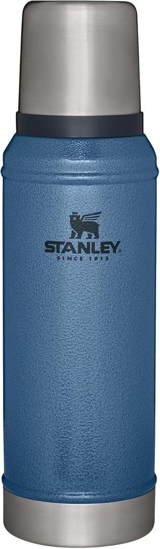 Stanley Classic Legendary Vacuum Bottle 1.0 qt | Wide Mouth with Leakproof Cup Lid | Keep Drinks Hot or Cold | Packable for Travel | Insulated Stainless Steel Thermos | BPA-Free | Hammertone Lake (Hammertone Lake)