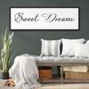 Sweet Dreams Wall Decor Above Bed 32x12 Inch Large Master Bedroom Hanging Wood Rustic Framed Farmhouse Sweet Dreams Sign Guest Room Aesthetic And Minimalist Over Bed Wall Art