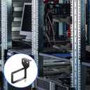 10 Pieces Vertical Cable Management D Ring 2.4 x 4 x 4 Inches Wire Organizer Metal Cable Rack for Patch Cables, Fiber Optic, Power Cords, Black