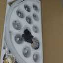 Large 31" Black Gold Mid Century Sputnik Chandelier 12 Lights Modern Ceiling Firework Globe Pendant Lighting with Smoke Class Lampshades for Foyer Staircase Entryway Living Dining Room