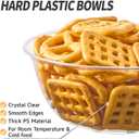 Qeirudu 8 oz Small Clear Plastic Bowls, 100 Pack Disposable Hard Plastic Party Serving Bowls for Fruit, Desserts, Parfaits, Ice Creams, Snacks