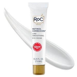 RoC Retinol Correxion Eye Cream Mini for Dark Circles & Puffiness, Daily Wrinkle Cream, Anti Aging Line Smoothing Skin Care Treatment, .25 Ounces