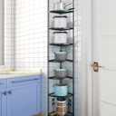 Kitchen Corner Shelf Rack, Multi-layer Pot Rack Storage Organizer Metal Shelves Holder (8 Tier)