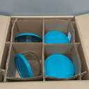Anchor Hocking SnugFitTM Round Food Storage Containers with Lids (4-Piece, 4-cup, Teal, oven-safe)