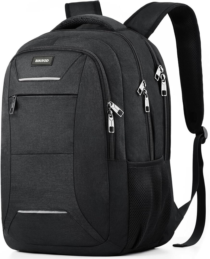 Backpack for Men and Women, School Backpack for Teens, Black Backpack for Boys with USB Charging Port Fits 15.6 Inch Laptop, Water Resistant Travel College Bookbag