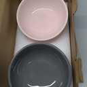 LoeJan Elevated Cat Food Bowl, 5 Oz Ceramic Raised and Tilted Water Bowl, Anti Vomiting and Protect Pets' Spines Dishes for Small Dog, Fat Faced Cat, Kitten (Pink, 2 Pack)