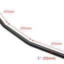 1" Motorcycle Handlebar 25mm Black Drag Straight Bar Cafe Racer for Honda Kawasaki Yamaha Suzuki Harley Chopper Bobber