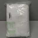 NICETOWN White Linen Sheer Curtains and Drapes 84 inches Long, Rod Pocket & Back Tab semitransparent with Light Through Vertical Window Treatments for Sliding Glass Door & Living Room, 52"W, Set of 2