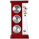 Lily's Home Analog Weather Station with Galileo Thermometer, Precision Quartz Clock (Silver), Barometer & Hygrometer, Gift for Family or Friends, Indoor and Outdoor Home Dcor (6" L x 2" W x 12" H)