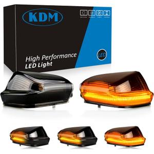 KDM LED Sequential Side Mirror Reflector Light Compatible with 20062021 Mer'cedes Benz Sprinter W906 VW Crafter,Van Turn Signal Rearview Blinker Indicator Lamp,Smoked Lens Dynamic Amber,2Pack KDM LED Sequential Side Mirror Reflector Light Compatible with 20062021 Mer'cedes Benz Sprinter W906 VW Crafter,Van Turn Signal Rearview Blinker Indicator Lamp,Smoked Lens Dynamic Amber,2Pack