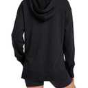 LYANER Women's Hoodies Side Slit Long Sleeve Thumb Hole Casual Loose Sweatshirts Black X-Large