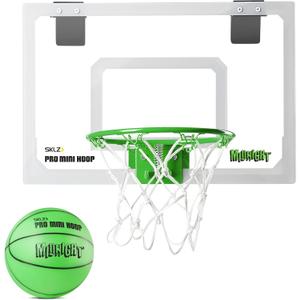 SKLZ Pro Mini Indoor Basketball Hoop - Over The Door  Portable - Great For Home, Dorms, Offices, and Gifts