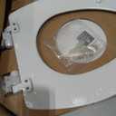 Mayfair Linden Slow Close Toilet Seat, Non Slip Heavy Duty Wood, Easy Install, Elongated, White