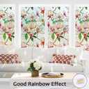 Window Privacy Film Stained Glass Window Film Decorative, Static Cling Rainbow Window Cling, Heat Control Non-Adhesive for Bathroom Home Door 35.4"x 78.7"