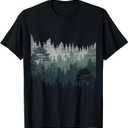Night Nature Wildlife Trees Outdoor Forest T-Shirt (Small, Black)