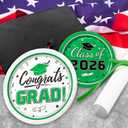 Graduation Party Supplies Kit Serves 50 - Graduation Party Green Class of 2026 Tableware Disposable Dinner Plates Dessert Plates and Napkins for Congrats Grad Party Decorations