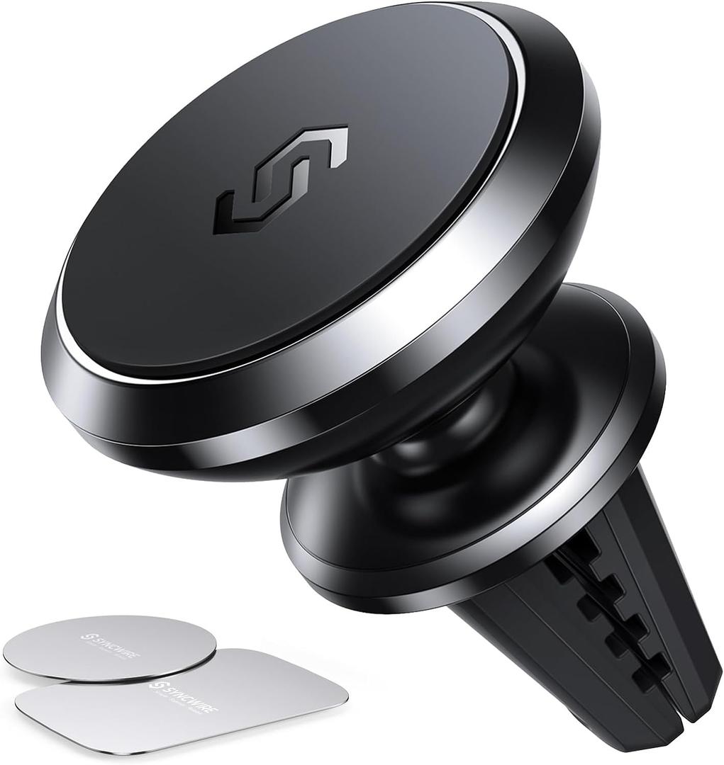 SYNCWIRE Magnetic Phone Holder for Car, Super Strong Magnet Phone Holder Mount Air Vent 360 Rotatable Cell Phone Holder Mount for Car Compatible iPhone 17 16 15 14 13 12 11 Pro Max, X XS XR,Android