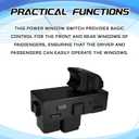 2PCS Passenger Side Window Switch Power Window Switch Passenger Side, Passenger Window Switch for Front Right Rear for Chevrolet HHR Yukon XL1500 15162028 15888174 22864837 22895545 25877776