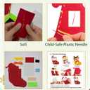 Fenzonmic Christmas Craft Kit - DIY Felt Ornaments Set with Hat, Glasses, Flap Bag, Stocking & Wreath, Pre-Cut & Safe Tools, Perfect Holiday Activity, Party Favor, and Decoration (Reindeer)